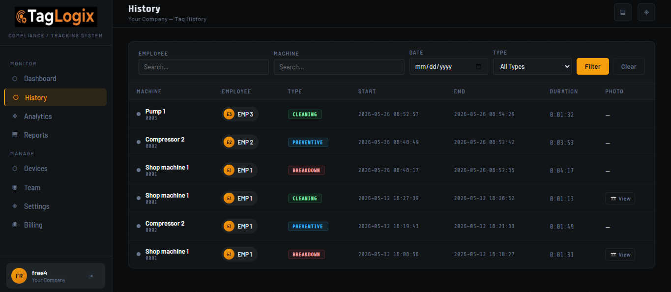 Tag History
